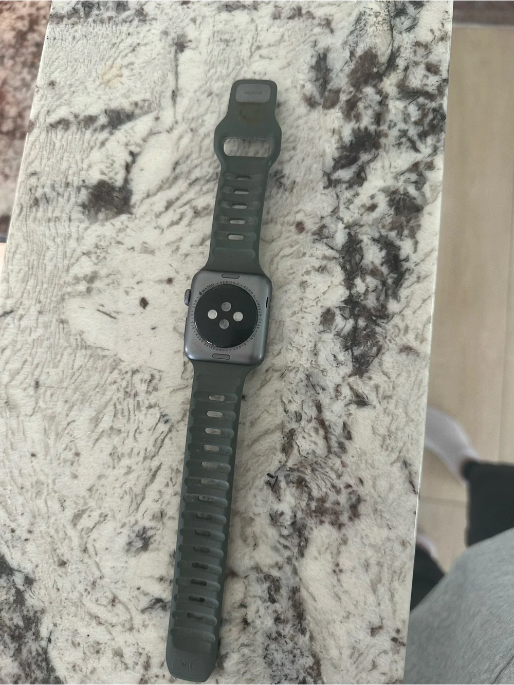 Apple Watch Series 4 with Olive Green Sport Band